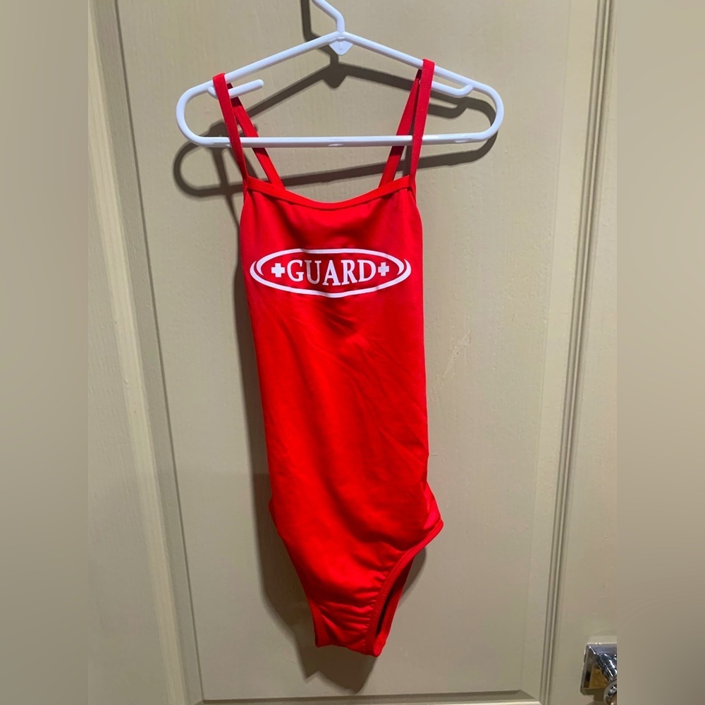 NWT! Girls Rise Aquatic “Guard” One Piece Swimming Suit 7/8
